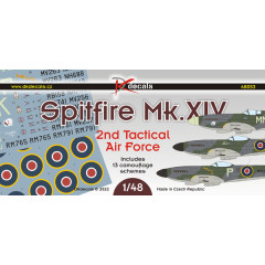 Декаль Spitfire Mk.XIV 2nd TAF 1/48 DKdecals DK48053