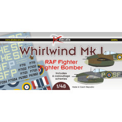 Декаль Whirlwind Mk.I 1/48 DKdecals DK48054