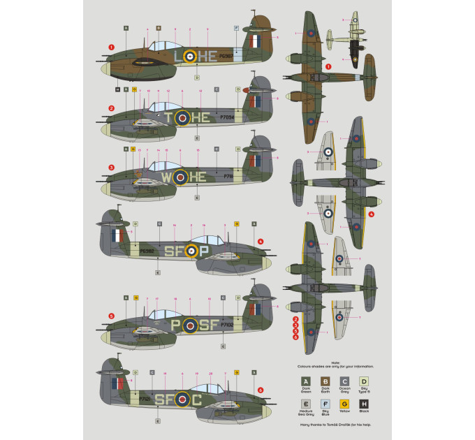 Декаль Whirlwind Mk.I 1/48 DKdecals DK48054
