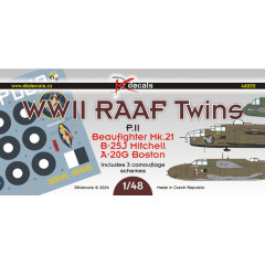 Декаль RAAF Twins ч.II 1/48 DKdecals DK48055
