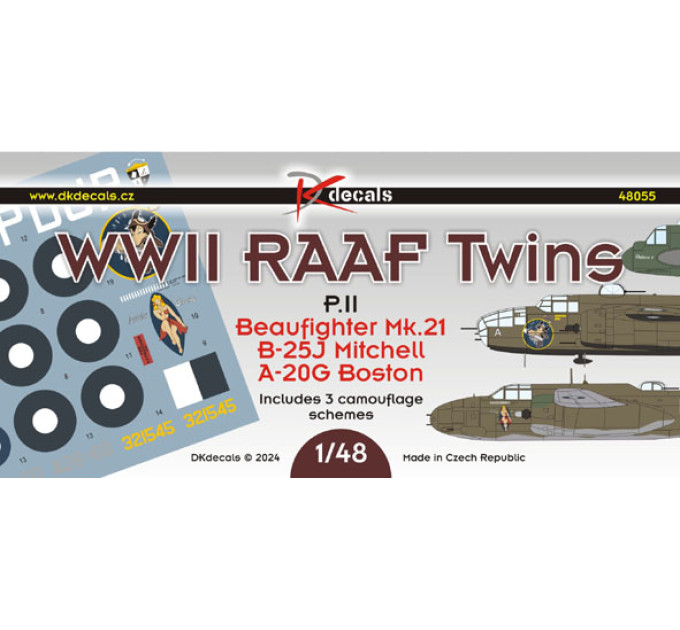 Декаль RAAF Twins ч.II 1/48 DKdecals DK48055
