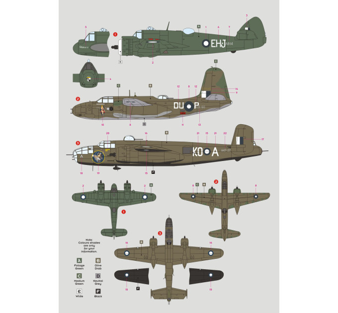 Декаль RAAF Twins ч.II 1/48 DKdecals DK48055