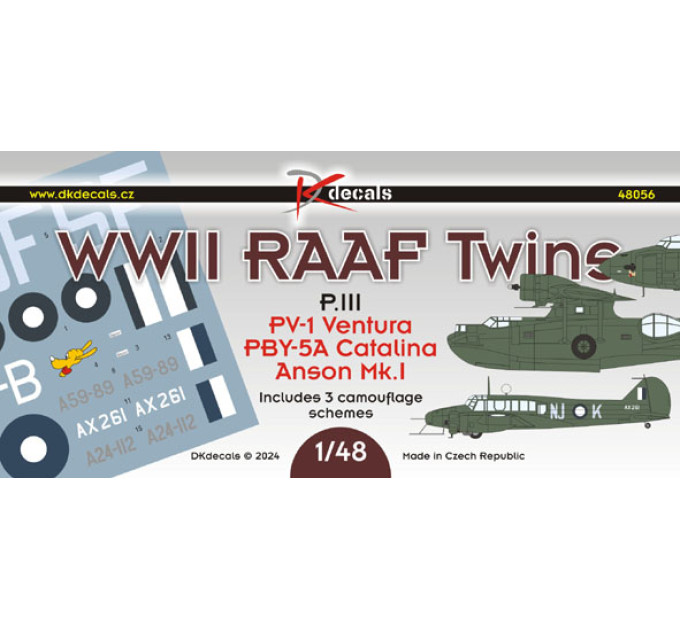 Декаль RAAF Twins ч.III 1/48 DKdecals DK48056