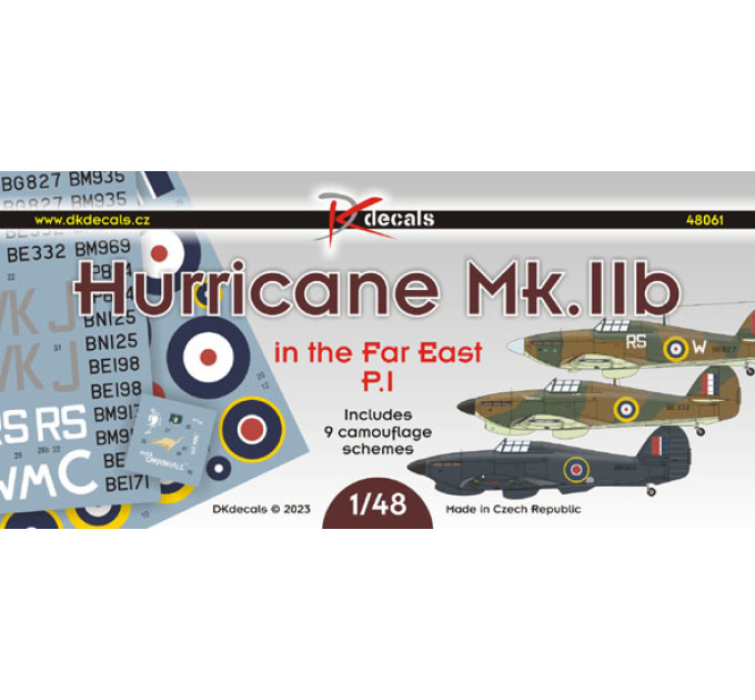 Декаль Hurricane Mk.IIb SEAC ч.I 1/48 DKdecals DK48061