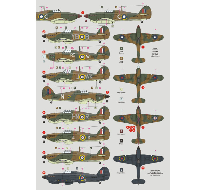 Декаль Hurricane Mk.IIb SEAC ч.I 1/48 DKdecals DK48061