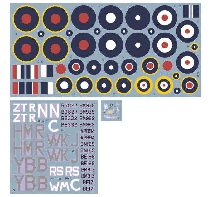 Декаль Hurricane Mk.IIb SEAC ч.I 1/48 DKdecals DK48061