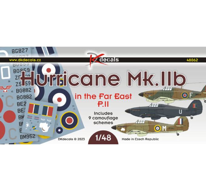 Декаль Hurricane Mk.IIb SEAC ч.II 1/48 DKdecals DK48062