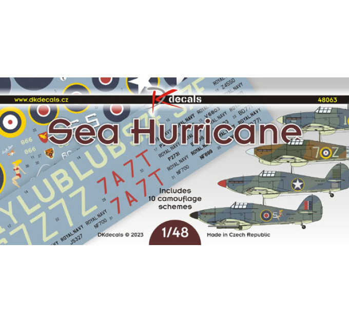 Декаль SeaHurricane 1/48 DKdecals DK48063