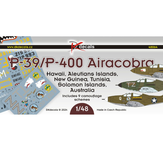 Декаль P-400/P-39 Airacobra 1/48 DKdecals DK48064