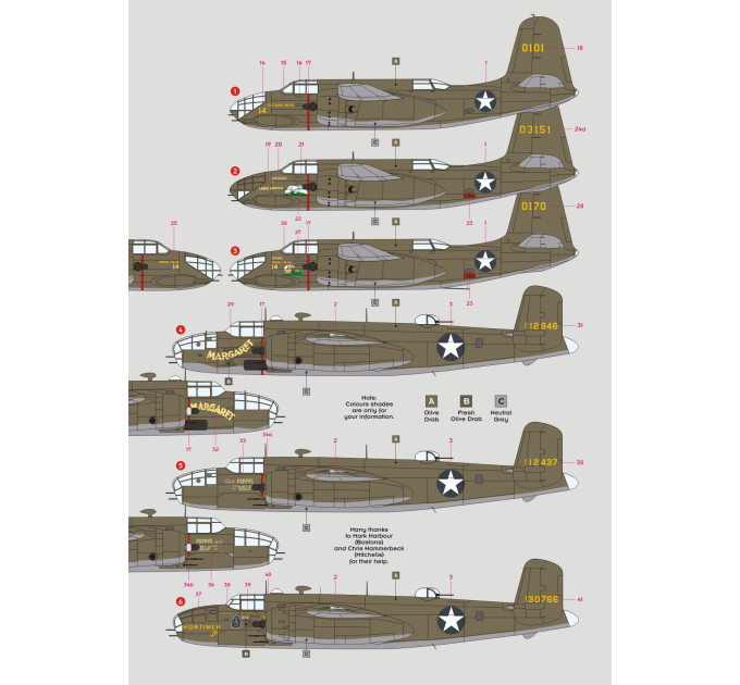 Декаль Ранні штурмовики (A-20A та B-25C/D) 1/48 DKdecals DK48065