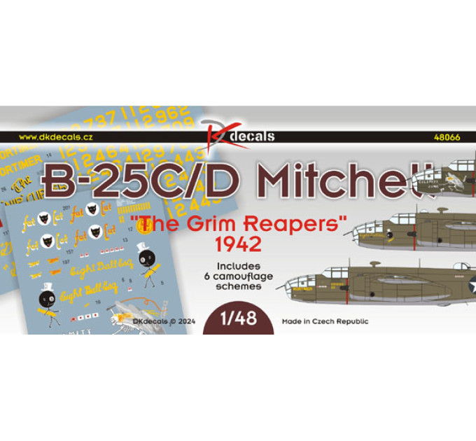 Декаль B-25C/D Mitchell 3rd BG 1/48 DKdecals DK48066