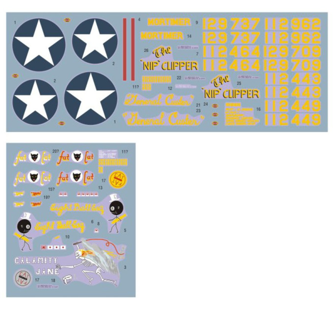 Декаль B-25C/D Mitchell 3rd BG 1/48 DKdecals DK48066
