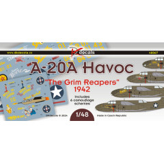 Декаль A-20A 3rd BG 1/48 DKdecals DK48067