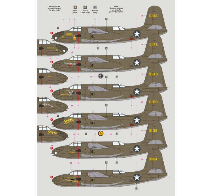 Декаль A-20A 3rd BG 1/48 DKdecals DK48067