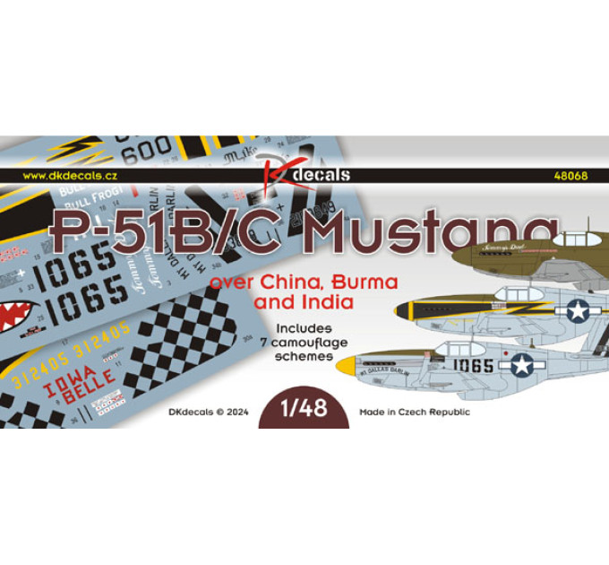 Декаль P-51B/C Mustang ч.I 1/48 DKdecals DK48068