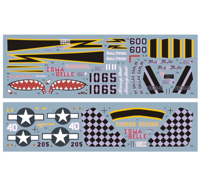 Декаль P-51B/C Mustang ч.I 1/48 DKdecals DK48068