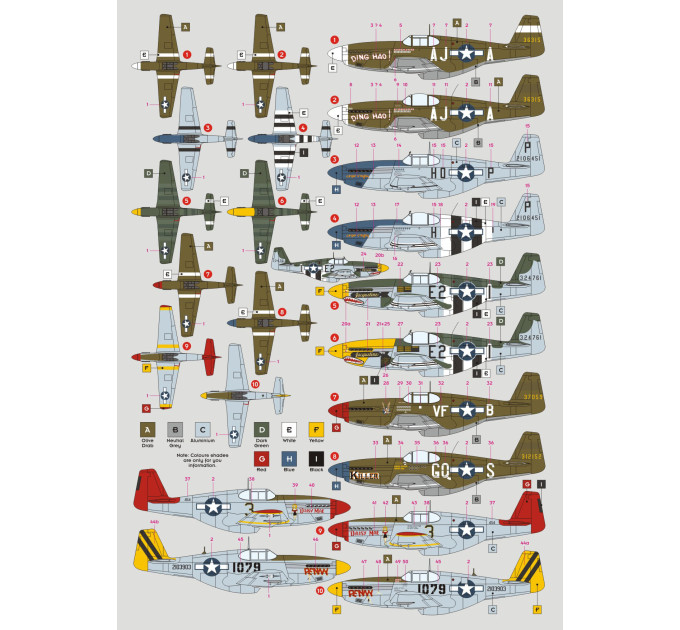 Декаль P-51B/C Mustang ч.II 1/48 DKdecals DK48069