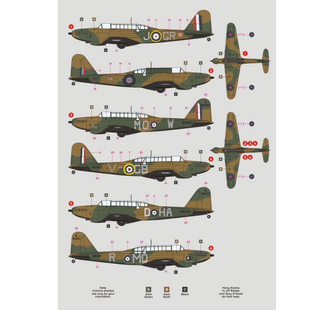 Декаль Fairey Battle Mk.I 1/48 DKdecals DK48072