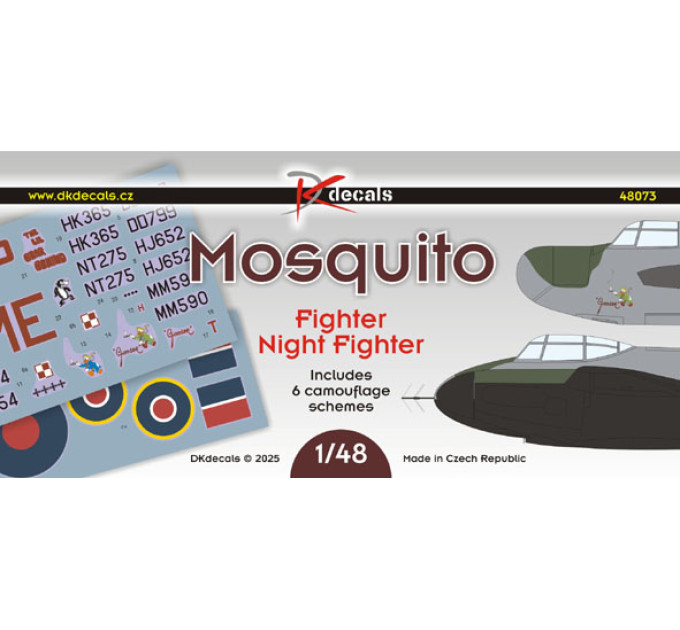 Декаль Mosquito нічний винищувач 1/48 DKdecals DK48073