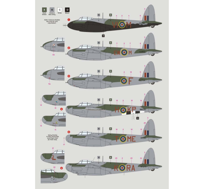 Декаль Mosquito нічний винищувач 1/48 DKdecals DK48073