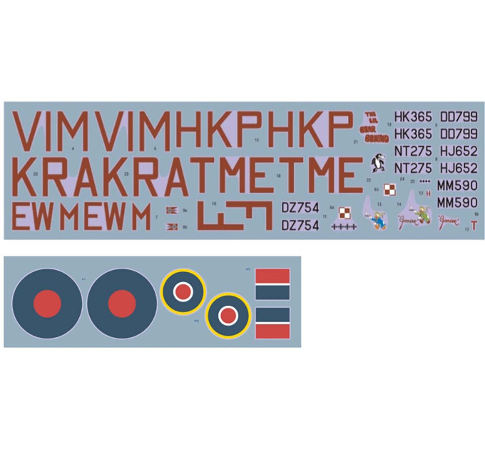 Декаль Mosquito нічний винищувач 1/48 DKdecals DK48073