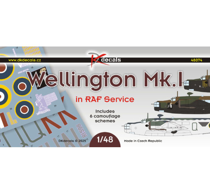 Декаль Wellington Mk.I 1/48 DKdecals DK48074