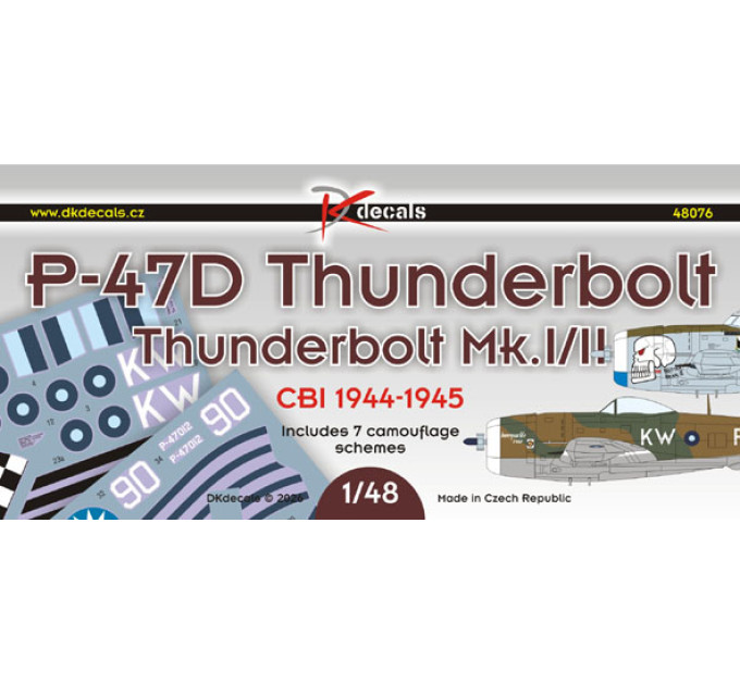 Декаль P-47D Thunderbolt 1/48 DKdecals DK48076