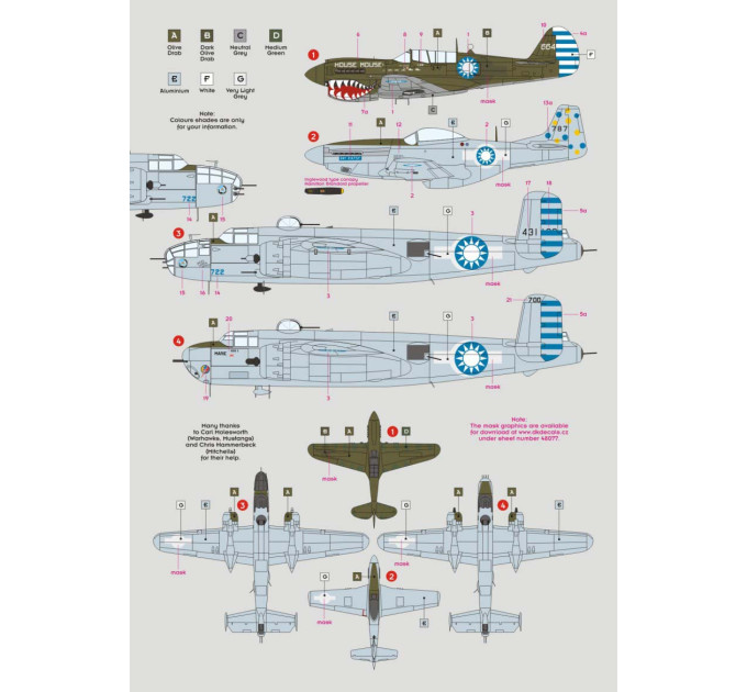 Декаль Літаки CACW 1/48 DKdecals DK48077