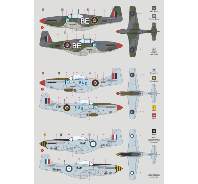 Декаль Brian A Eaton та його Mustangs 1/48 DKdecals DK48P01