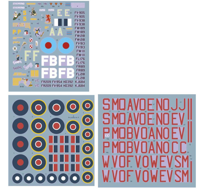 Декаль Mitchell Mk.II/III RAF 1/72 DKdecals DK72043