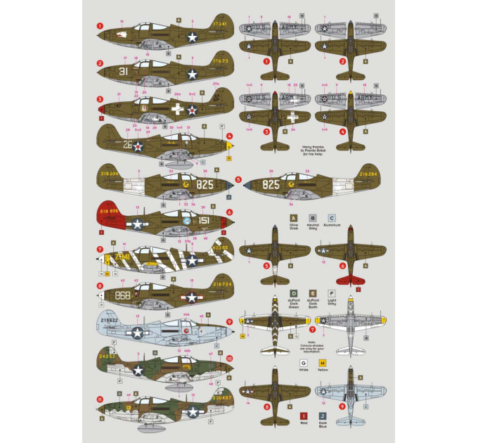 Декаль P-39 Airacobra 1/72 DKdecals DK72117