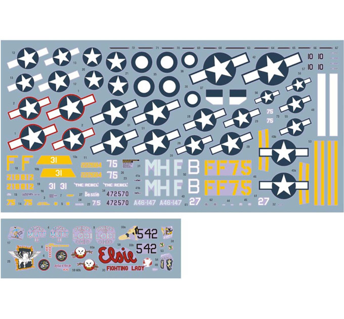 Декаль Тихоокеанські винищувачі ч.IV 1/72 DKdecals DK72131