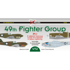 Декаль Винищувачі 49th FG ч.I 1/72 DKdecals DK72133