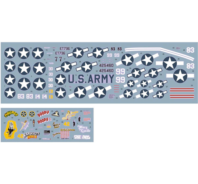 Декаль Винищувачі 49th FG ч.I 1/72 DKdecals DK72133