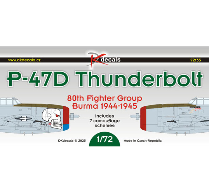 Декаль P-47D 1/72 DKdecals DK72135
