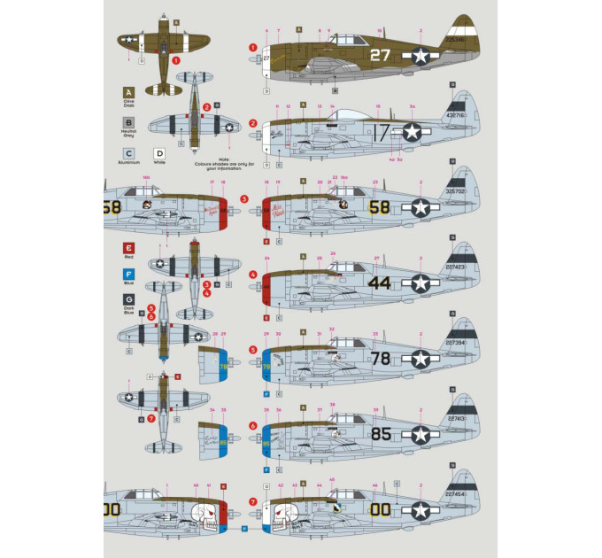 Декаль P-47D 1/72 DKdecals DK72135