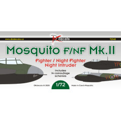 Декаль Mosquito F/NF Mk.II 1/72 DKdecals DK72145