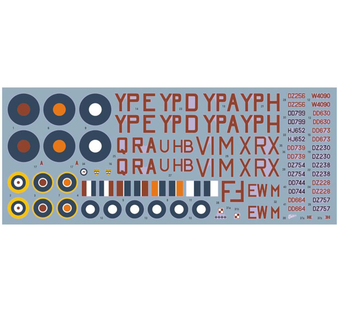 Декаль Mosquito F/NF Mk.II 1/72 DKdecals DK72145