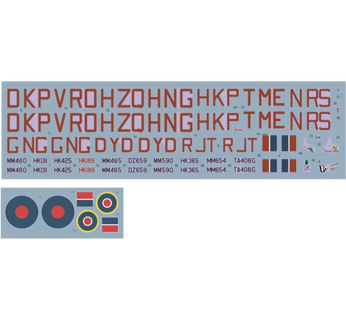 Декаль Mosquito NF Mk.XII-XIX 1/72 DKdecals DK72146