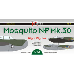 Декаль Mosquito NF Mk.30 1/72 DKdecals DK72147