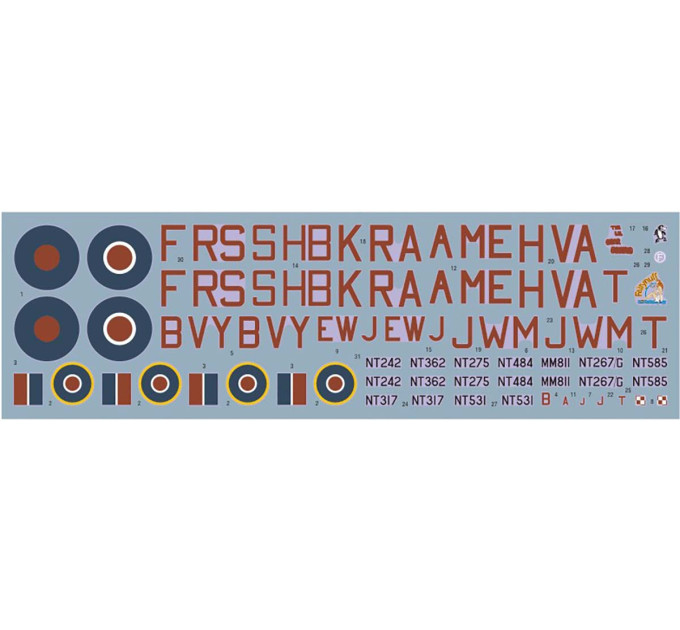 Декаль Mosquito NF Mk.30 1/72 DKdecals DK72147