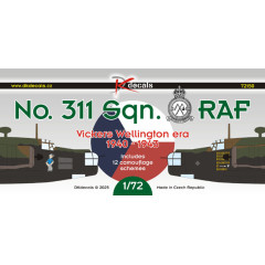 Декаль Wellington 311-й ескадрильї 1/72 DKdecals DK72150