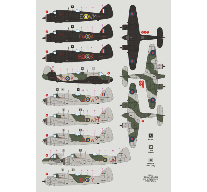 Декаль Beaufighter Mk.IF/VIF чехословацьких пілотів 1/72 DKdecals DK72161