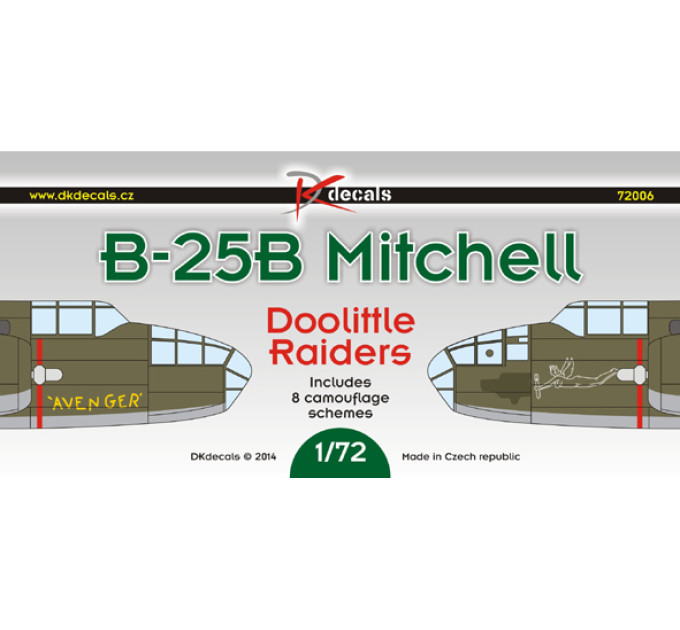 Декаль B-25B Doolittle Raiders 1/72 DKdecals DK72006