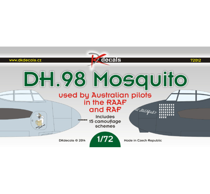 Декаль RAAF Mosquito 1/72 DKdecals DK72012