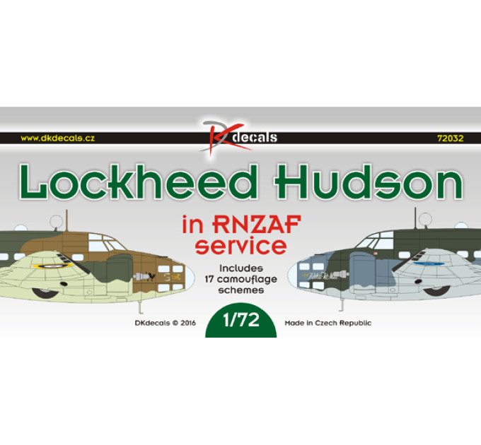 Декаль Hudson RNZAF 1/72 DKdecals DK72032