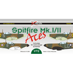 Декаль Spitfire MkI/II аси 1/72 DKdecals DK72045U