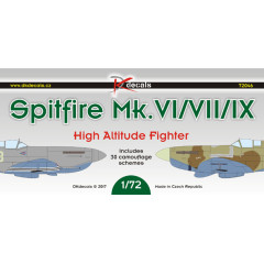 Декаль Spitfire MkVI/VII/IX 1/72 DKdecals DK72046