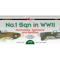Декаль № 1 ескадрон RAF 1/72 DKdecals DK72059