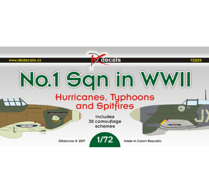 Декаль № 1 ескадрон RAF 1/72 DKdecals DK72059